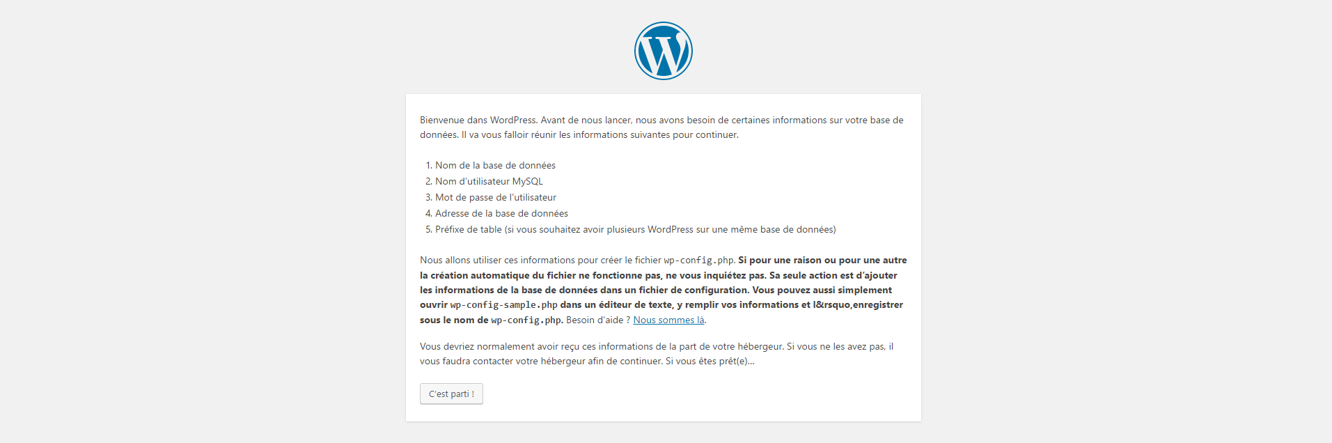 WordPress - Configurer l'installation