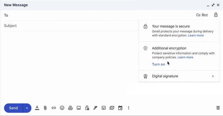 Chiffrement côté client gmail